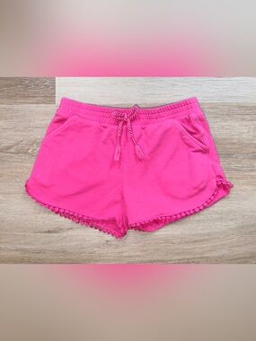 Mayoral Girls Pink Chenille Pull-On Shorts